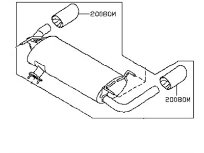 Nissan 20100-D2200 Exhaust Muffler Assembly