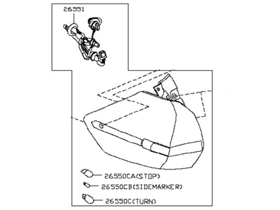 Nissan 26550-6FL0A Combination Lamp Assy-Rear, RH