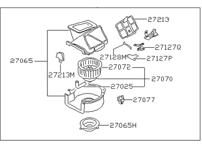 Nissan 27200-15E03 Blower Assy-Front