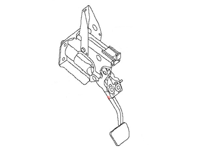 Nissan 46501-ZP00A Pedal Assy-Brake W/Bracket