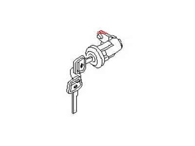 Nissan 90600-15F26 Cylinder Set-Trunk Lock