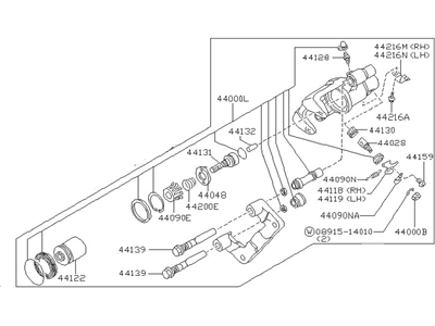 Nissan 44001-58Y00RE REMAN CALIPER Rear Right