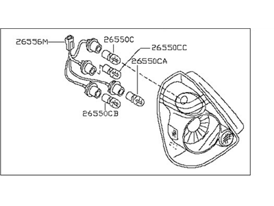 Nissan 26555-8J025 Lamp Assembly-Rear Combination, LH