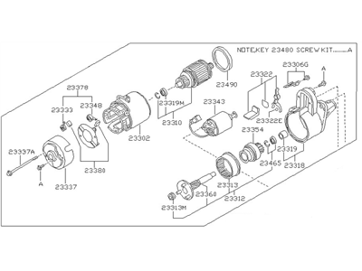 Nissan 23300-84A17R REMAN Starter Assembly