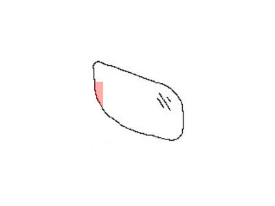 Nissan 96366-7S60A Door Mirror Glass LH