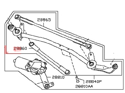 Nissan 28800-1EA0B WIPER Assembly Windshield