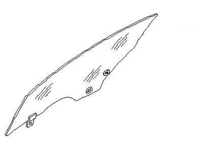 Nissan 80301-CD00A Glass Assembly-Door Window, LH