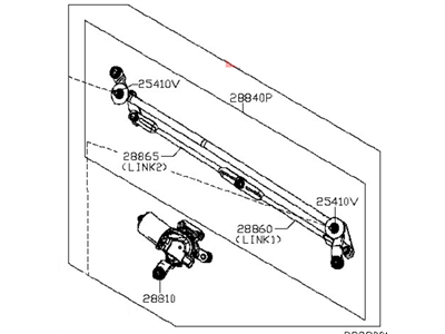 Nissan 28800-3NF0A Drive Assy-Windshield Wiper