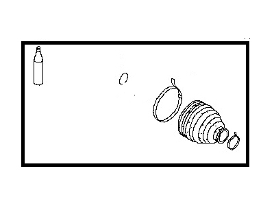 Nissan C9241-6MA0B Dust Boot Kit-Repair, Outer