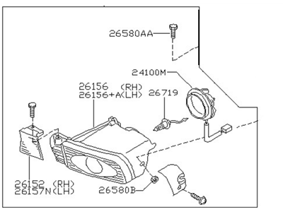 Nissan 26155-81F25 Lamp Assembly-Fog, LH