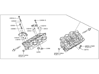 Nissan 11040-JF00A Head Assy-Cylinder