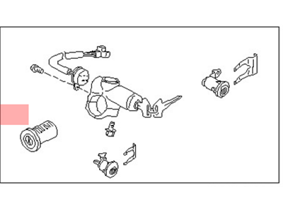 Nissan 99810-01G26 Key Set Cylinder Lock