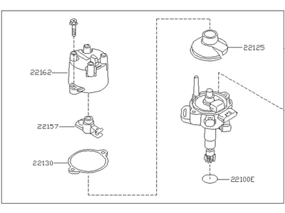 Nissan 22100-70F12 Distributor Assy