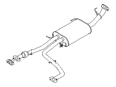 Nissan 20100-1W301 Exhaust, Main Muffler Assembly