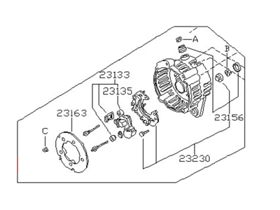 Nissan 23127-D4401 Cover-Assembly Rear