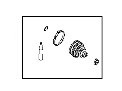 Nissan C9241-3ZN0B Dust Boot Kit-Repair, Outer