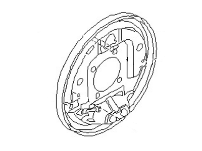 Nissan 44020-4B000 Plate Assy-Back, Rear Brake Rh