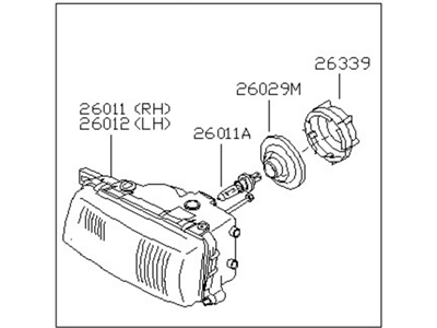 Nissan B6010-86Y01 Headlamp Assembly-Passenger Side