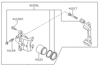 Nissan 41001-54C03RE REMAN CALIPER Front Right