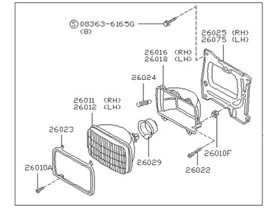 Nissan B6060-01G00 Driver Side Headlamp Assembly