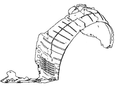 Nissan 63840-4RA1D Protector-Front Fender, RH