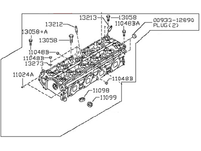 Nissan 11040-EL00A Head Assy-Cylinder