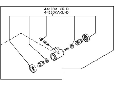 Nissan 44100-3HA0A Cylinder Assy-Rear Wheel