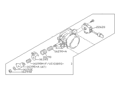 Nissan 16119-53J1A Throttle Body