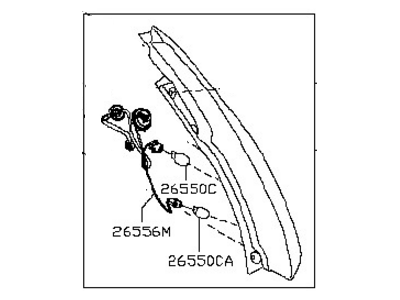 Nissan 26550-9RB0A Combination Lamp Assy-Rear, RH