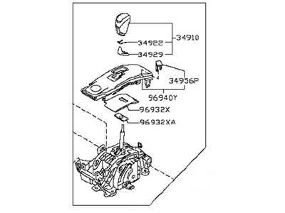 Nissan 34901-KB50A Transmission Control Device Assembly