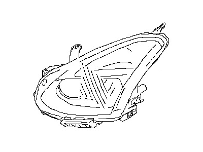 Nissan 26075-1VX0A Headlamp Housing Assembly, Driver Side