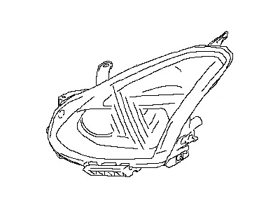 Nissan 26075-1VK1B Headlamp Housing Assembly, Driver Side