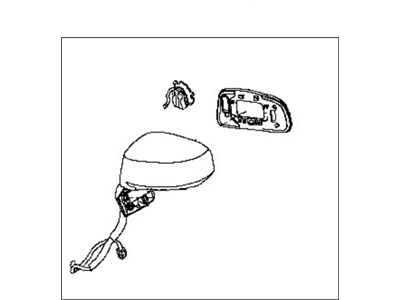 Nissan 96301-86A20 Mirror Assembly-Door RH