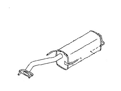 Nissan 20100-EM11B Exhaust, Main Muffler Assembly