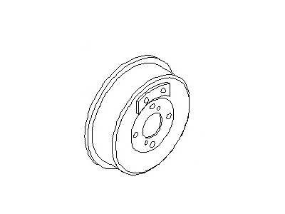 Nissan 43206-1E410 Drum-Brake, R