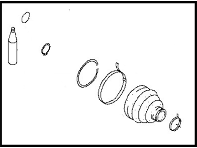 Nissan 39741-55E85 Repair Kit-Dust B00T, Inner