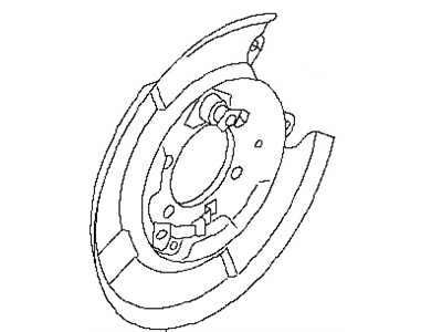 Nissan 44020-4BA1A Plate Assy-Back, Rear Brake Rh