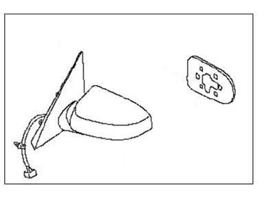 Nissan 96301-7Y960 Mirror Assembly-Outside RH Power+Memo+Heat