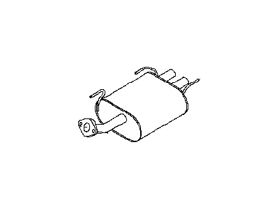 Nissan 20100-58Y71 Exhaust, Main Muffler Assembly