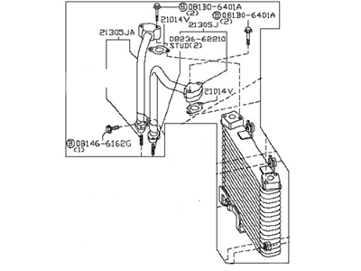 Nissan 21305-JF02A Cooler Assembly-Oil