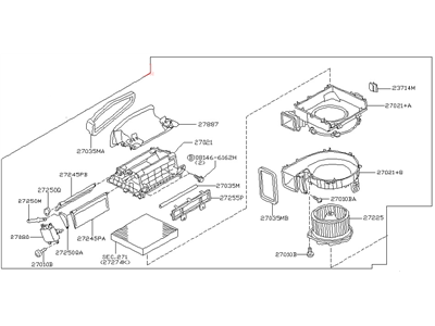 Nissan 27200-CA000 Blower Assy-Front