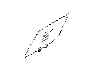 Nissan 82300-5ZA0A Glass Rear Window RH