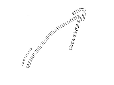 Nissan 80331-0W000 Glass Run Rubber-Front Door, LH
