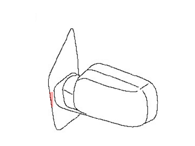 Nissan 96301-EA005 Mirror Assy-Outside, RH