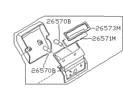 Nissan 26590-57A10 Lamp-Assembly Stop