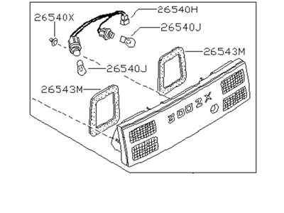 Nissan 26540-30P00 Lamp Assy-Reverse