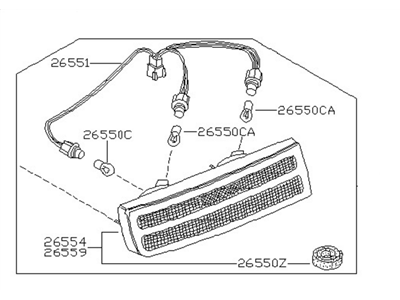 Nissan B6555-30P00 Lamp Assembly-Rear Combination LH