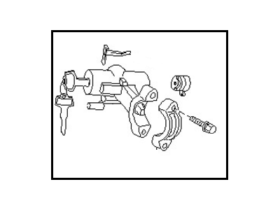 Nissan 48700-73F25 Lock Set-Steering