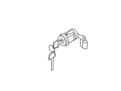 Nissan 80600-40U25 Cylinder Set-Door Lock, RH