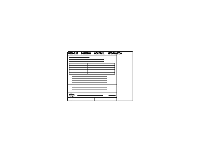 Nissan 14805-4Z802 Emission Label